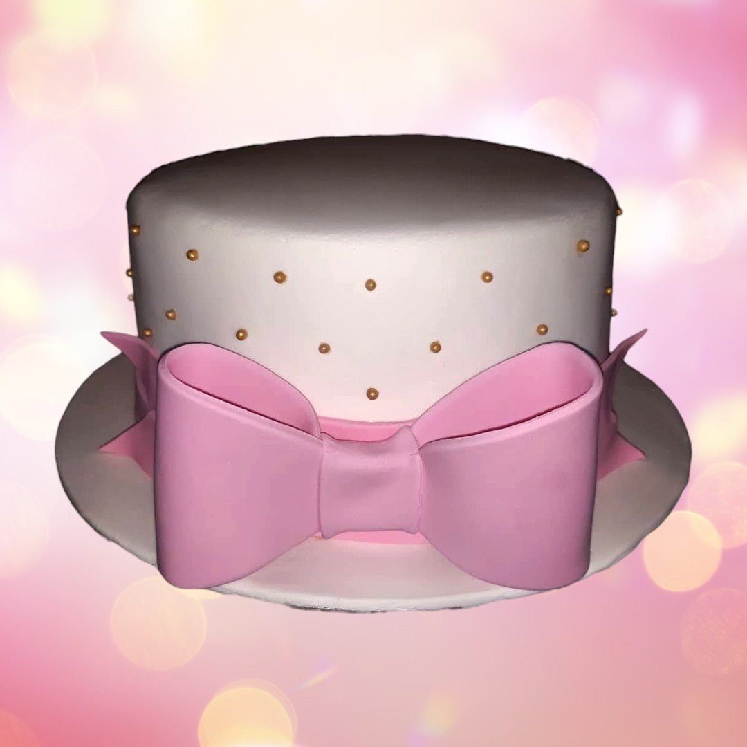 Blush Bow and Golden Pearl Confection