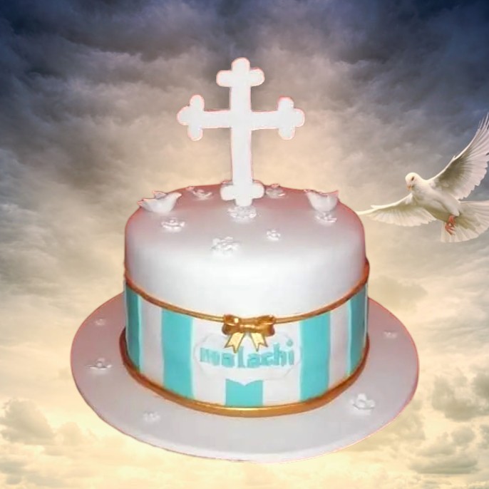 Heavenly Grace Baptismal Cake