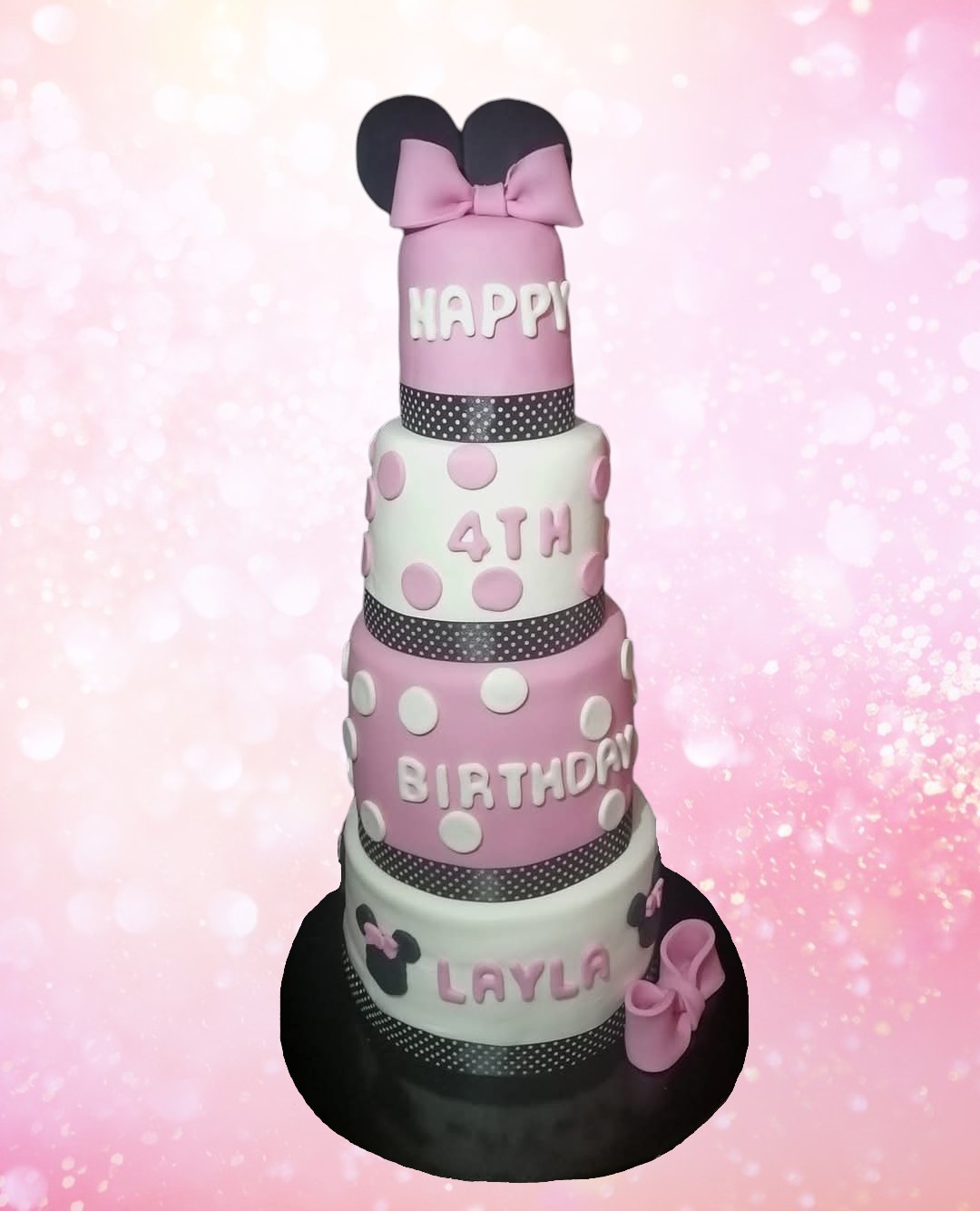 Minnie-Inspired Polka Dot Tower
