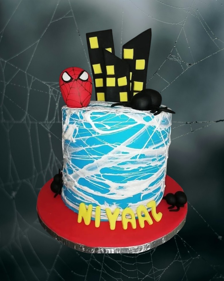 Spiderman Cityscape Cake