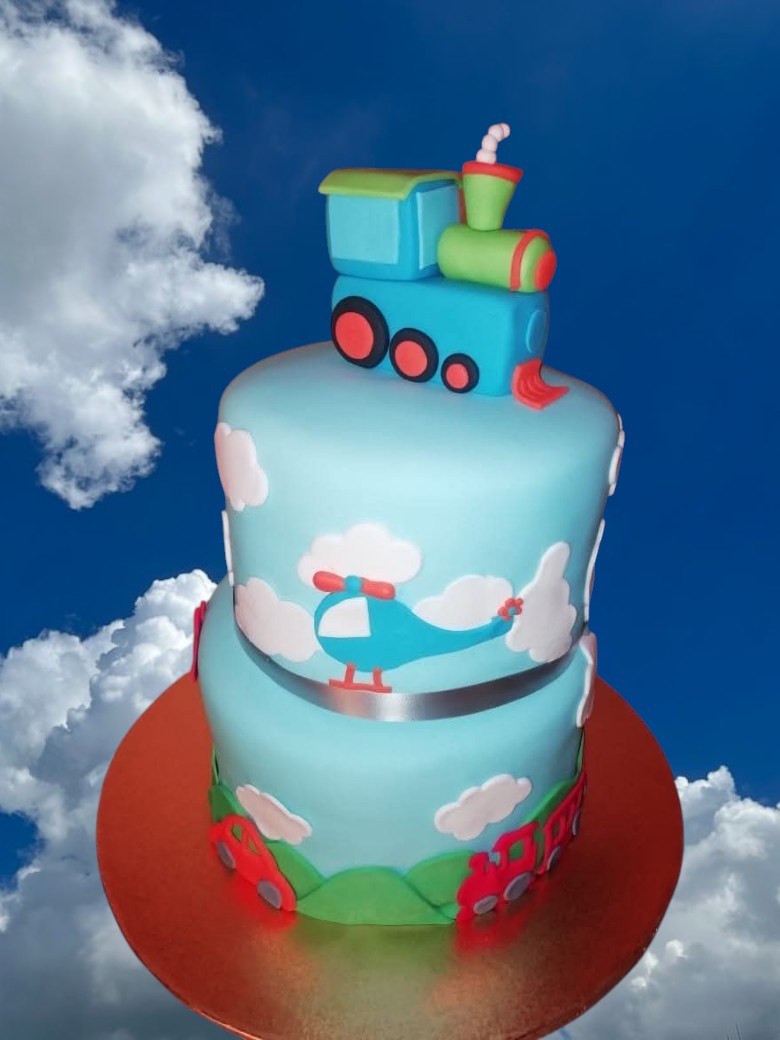 The Little Voyager Two-Tier Celebration Cake